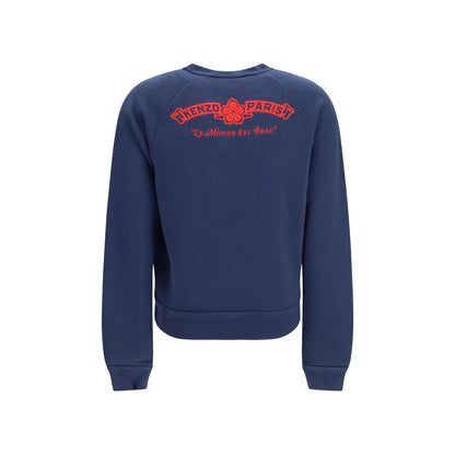 Kenzo Paris Emblem Blue Cotton Sweatshirt