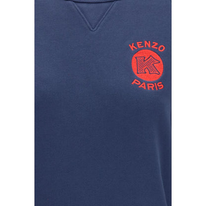 Kenzo Paris Emblem Blue Cotton Sweatshirt