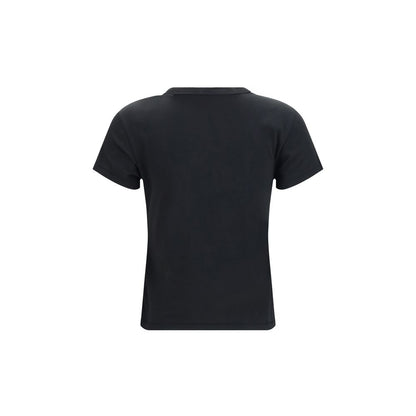 Kenzo Tulip Embroidered Black Cotton T-Shirt