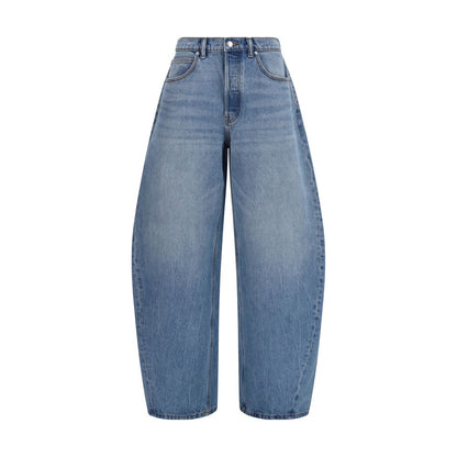 Alexander Wang Crystal Balloon Jeans in Blue Denim