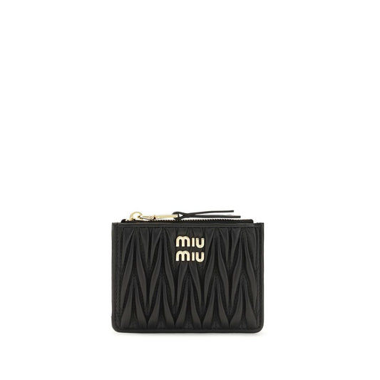 Miu Miu Black Lamb Ovis Aries Wallet