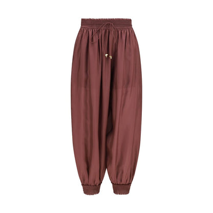 Zimmermann Bordeaux Silk Aster Harem Pants
