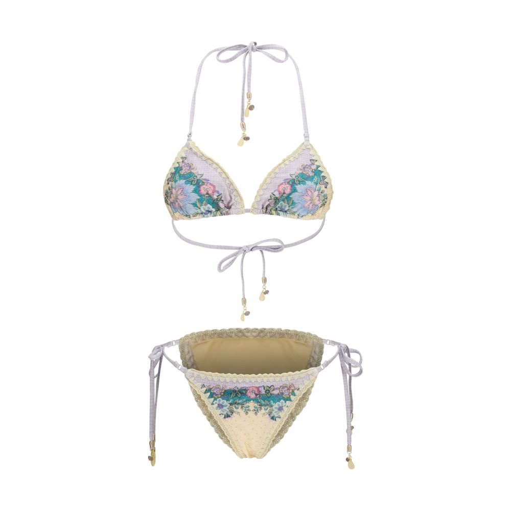 Zimmermann Beige Indra Crochet Detail Bikini