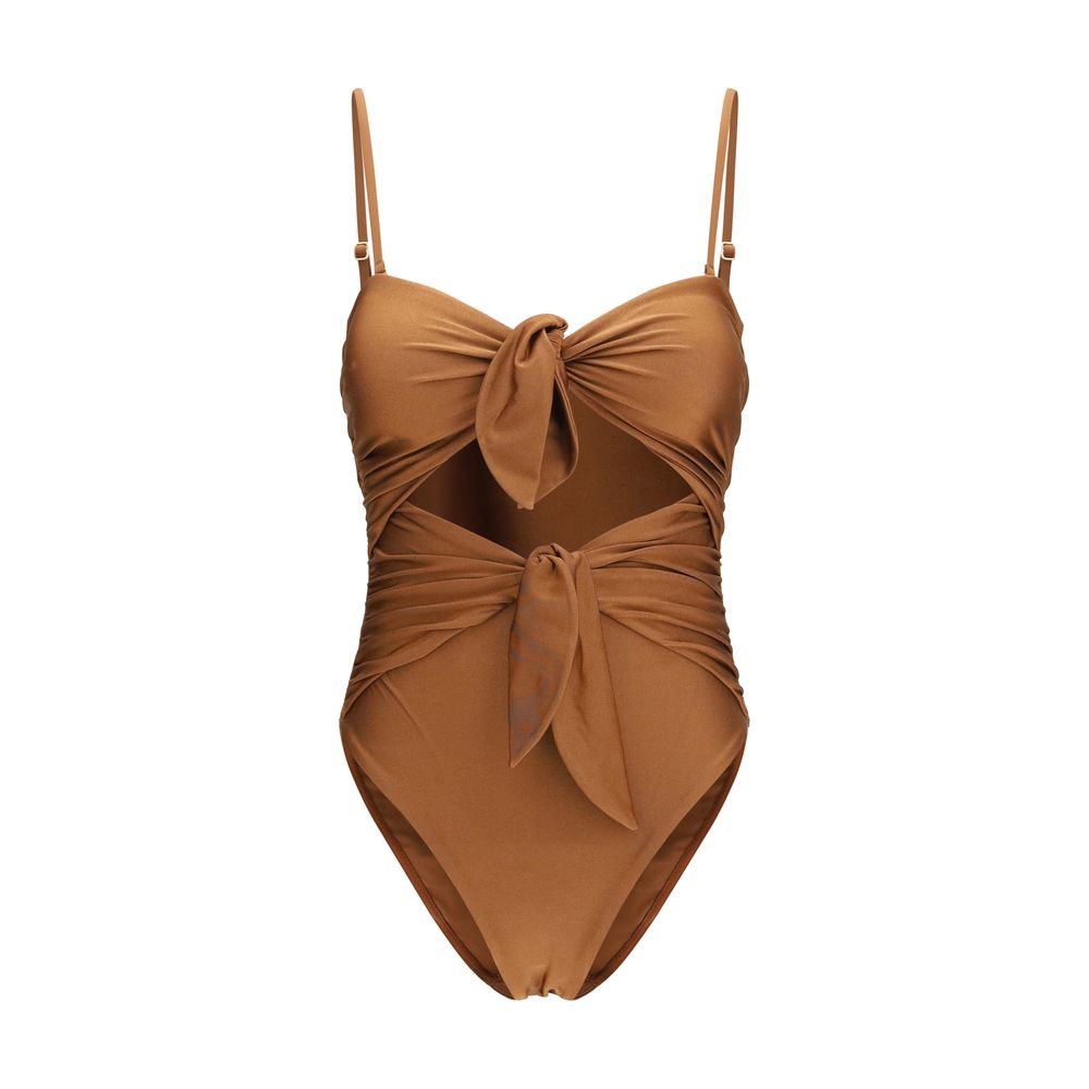 Zimmermann Walnut Brown Aster One-Piece Swimsuit