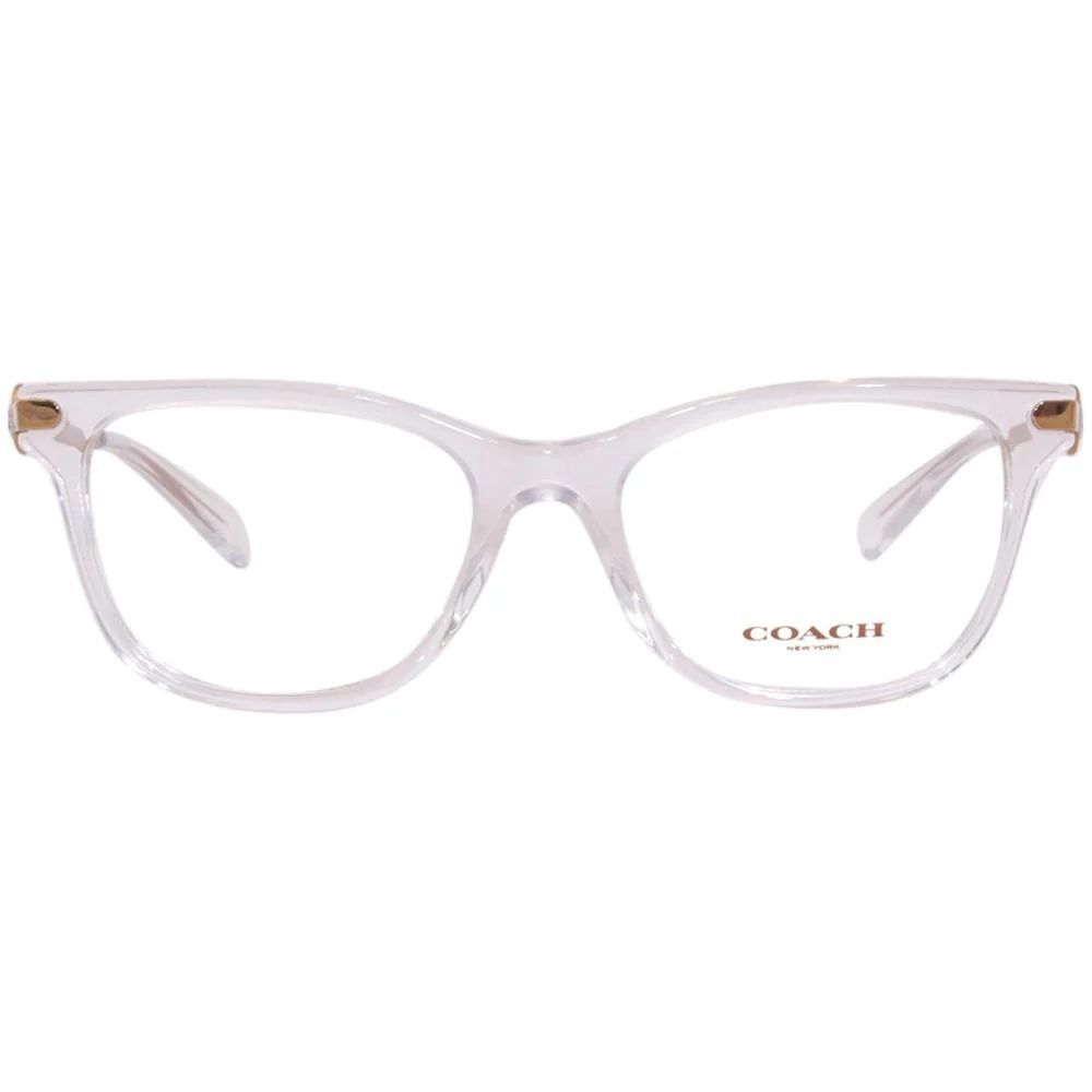 COACH Women's Gold Acetate Glasses – Square Frames, 52mm
