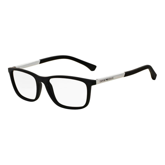 Emporio Armani Black Optical Glasses – Square Frame, 55mm
