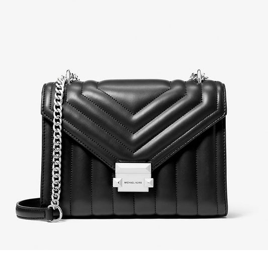 Michael Kors Black Fur Shoulder Bag – Whitney Collection
