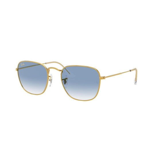 Ray-Ban Gold Metal Sunglasses – Premium Unisex Eyewear with Blue Lenses