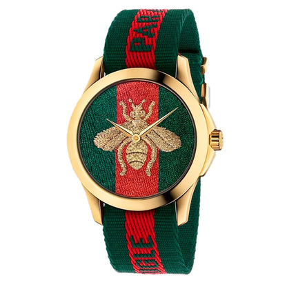 Gucci Multicolor Nylon Bracelet G-Timeless Watch