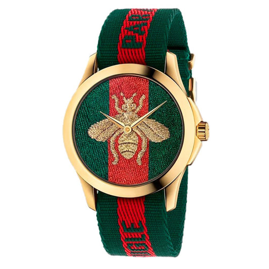 Gucci Multicolor Nylon Bracelet G-Timeless Watch
