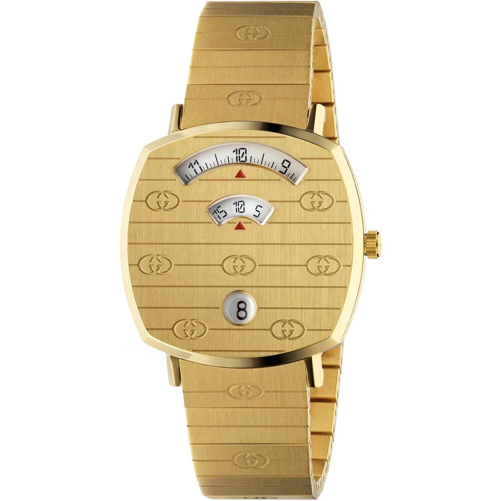 Gucci Gold Stainless Steel Dress Grip Watch