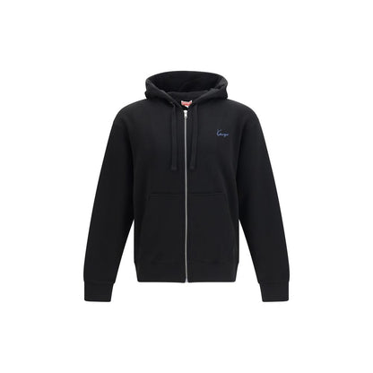 Kenzo Black Cotton Sweatshirt with Embroidered Signature