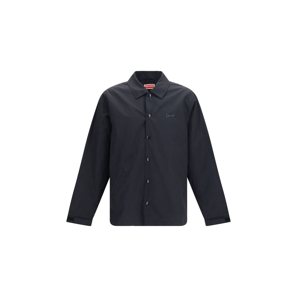 Kenzo Black Cotton Jacket - Oversize Coach Style