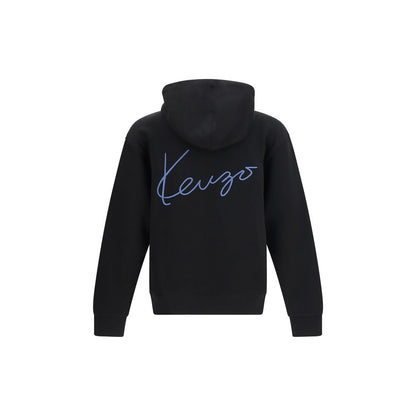 Kenzo Black Cotton Sweatshirt with Embroidered Signature