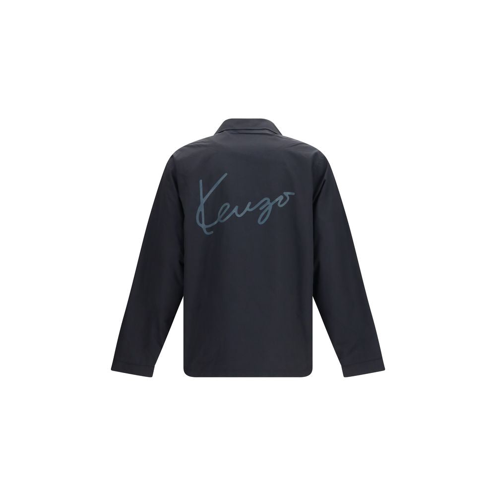 Kenzo Black Cotton Jacket - Oversize Coach Style