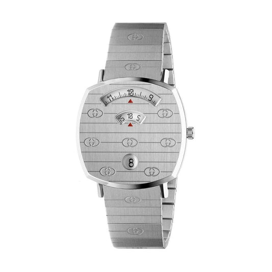 Gucci Gray Stainless Steel Dress Grip Watch