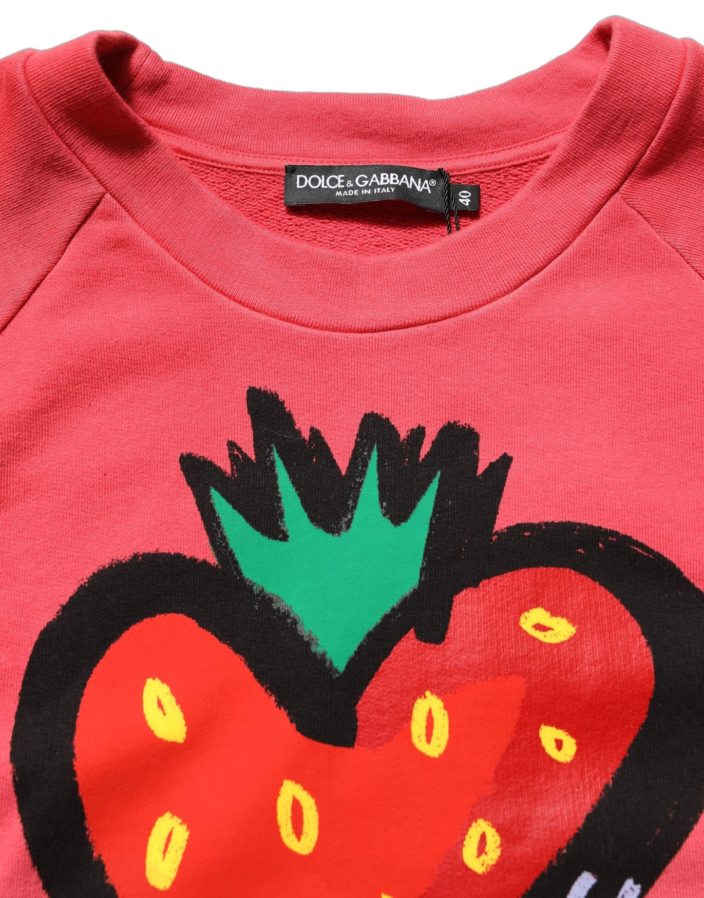 Dolce & Gabbana Multicolor Strawberry Print Sweatshirt