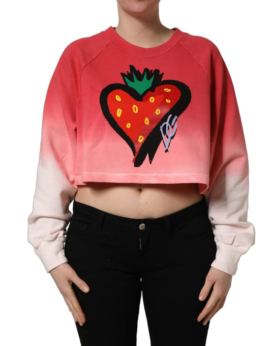 Dolce & Gabbana Multicolor Strawberry Print Sweatshirt
