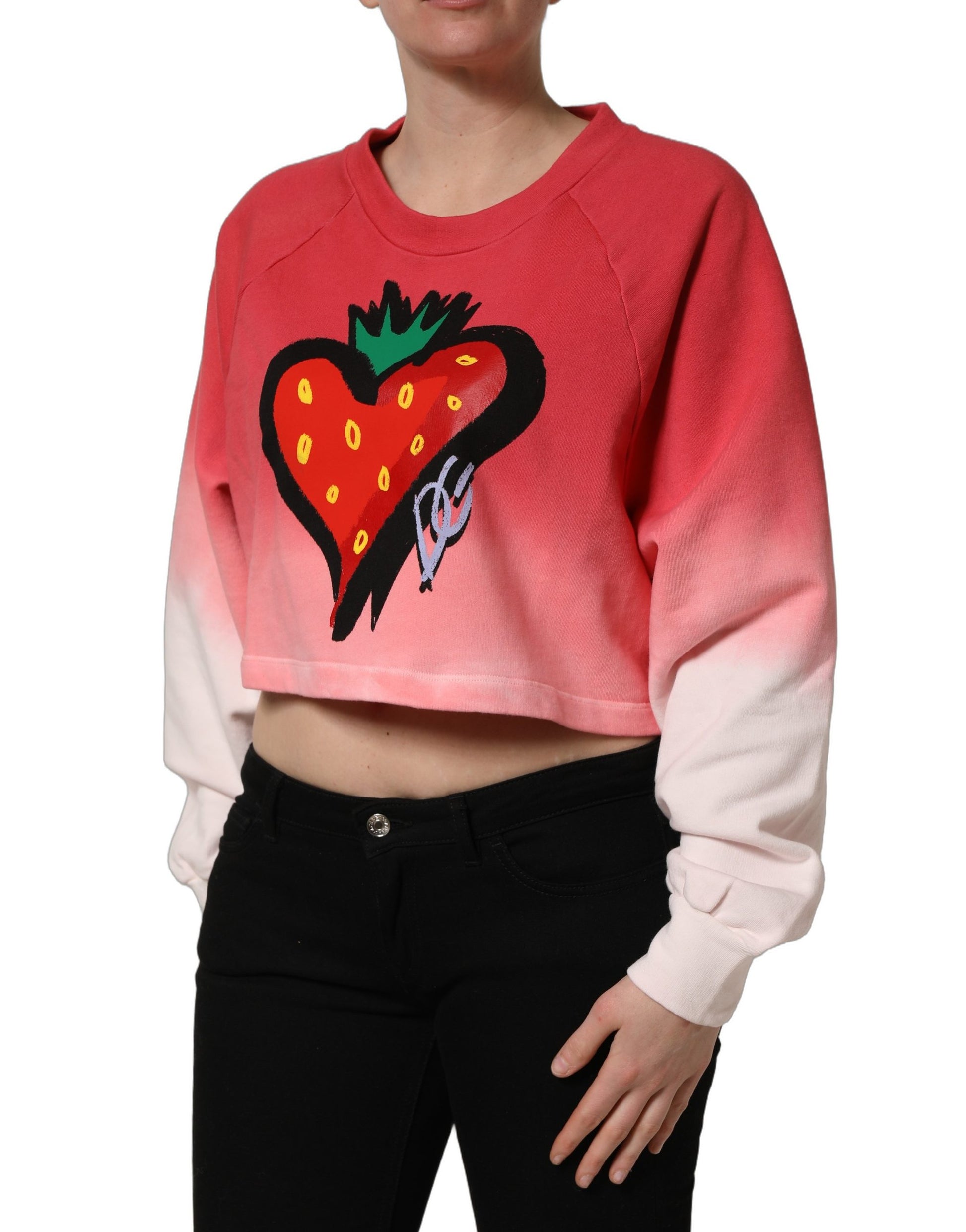Dolce & Gabbana Multicolor Strawberry Print Sweatshirt
