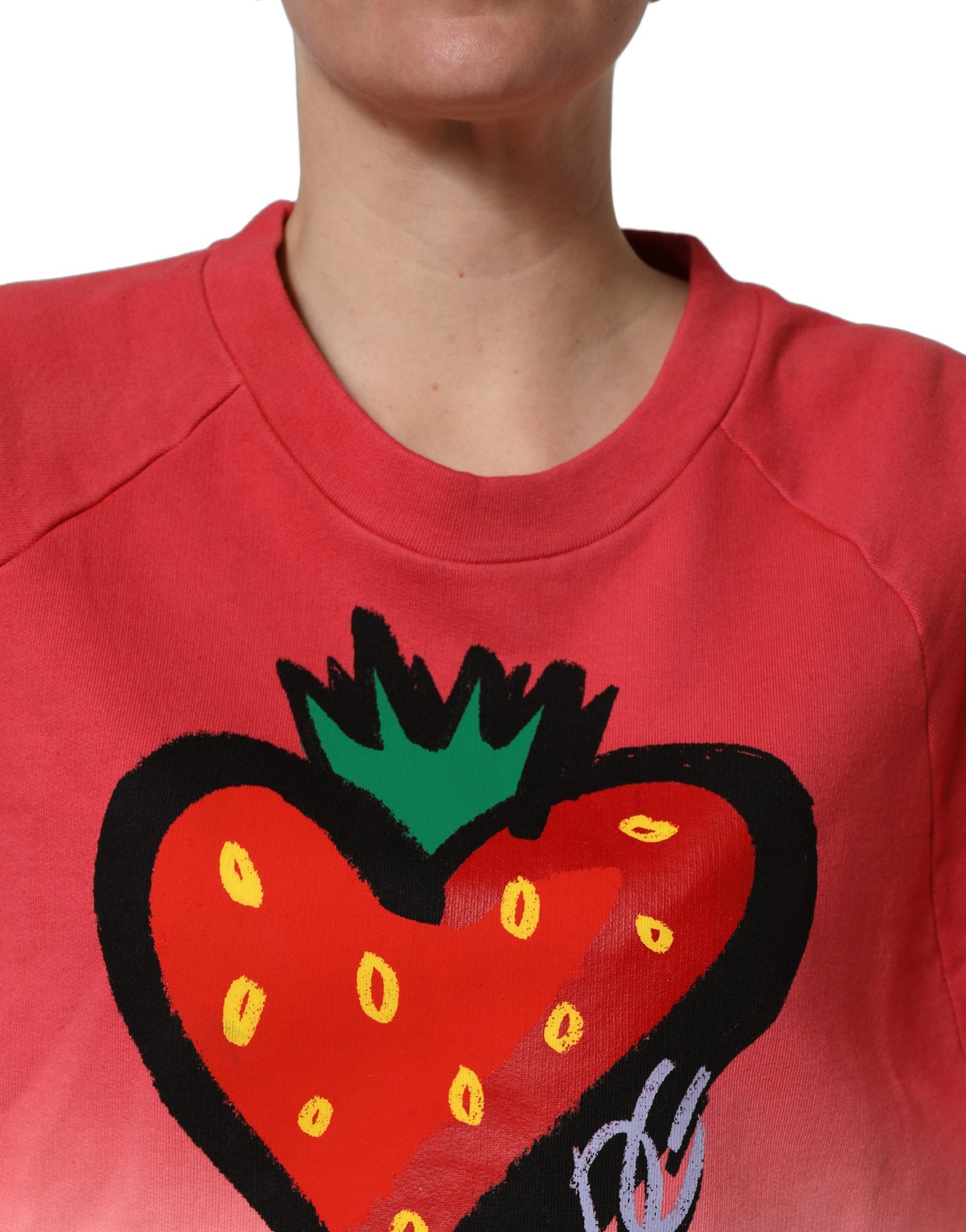 Dolce & Gabbana Multicolor Strawberry Print Sweatshirt