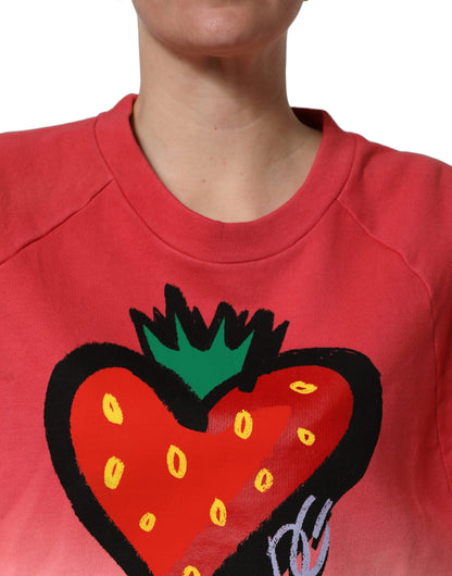 Dolce & Gabbana Multicolor Strawberry Print Sweatshirt