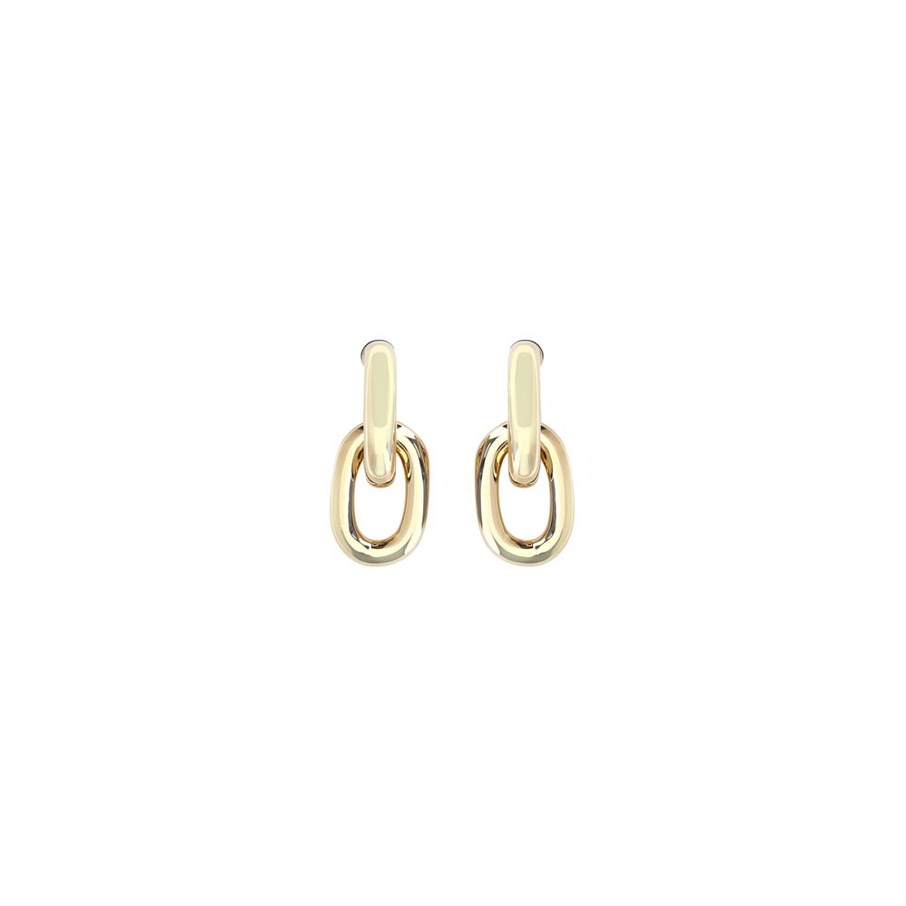 Rabanne Gold Resin Double XL Link Earrings