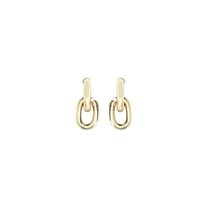 Rabanne Gold Resin Double XL Link Earrings