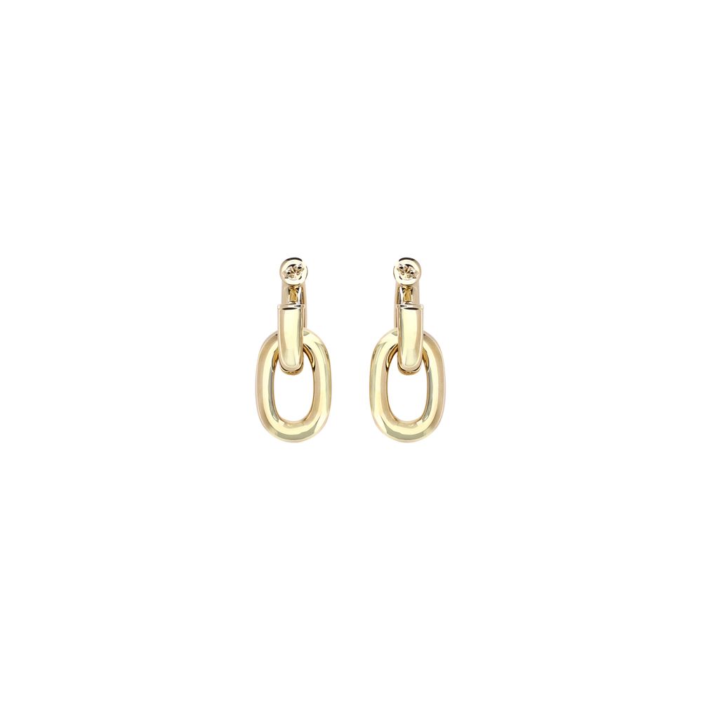 Rabanne Gold Resin Double XL Link Earrings