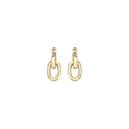 Rabanne Gold Resin Double XL Link Earrings