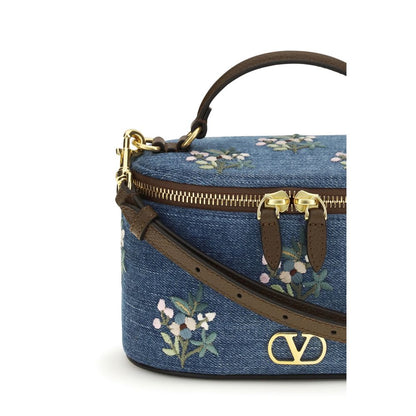 Valentino Garavani Blue Cotton VLogo Signature Denim Handbag