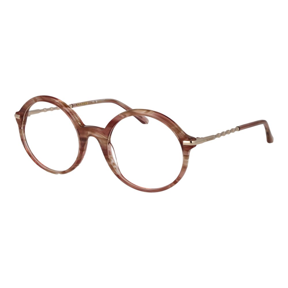 Sandro Women's Optical Glasses – Pink Round Frame with Demo Lenses