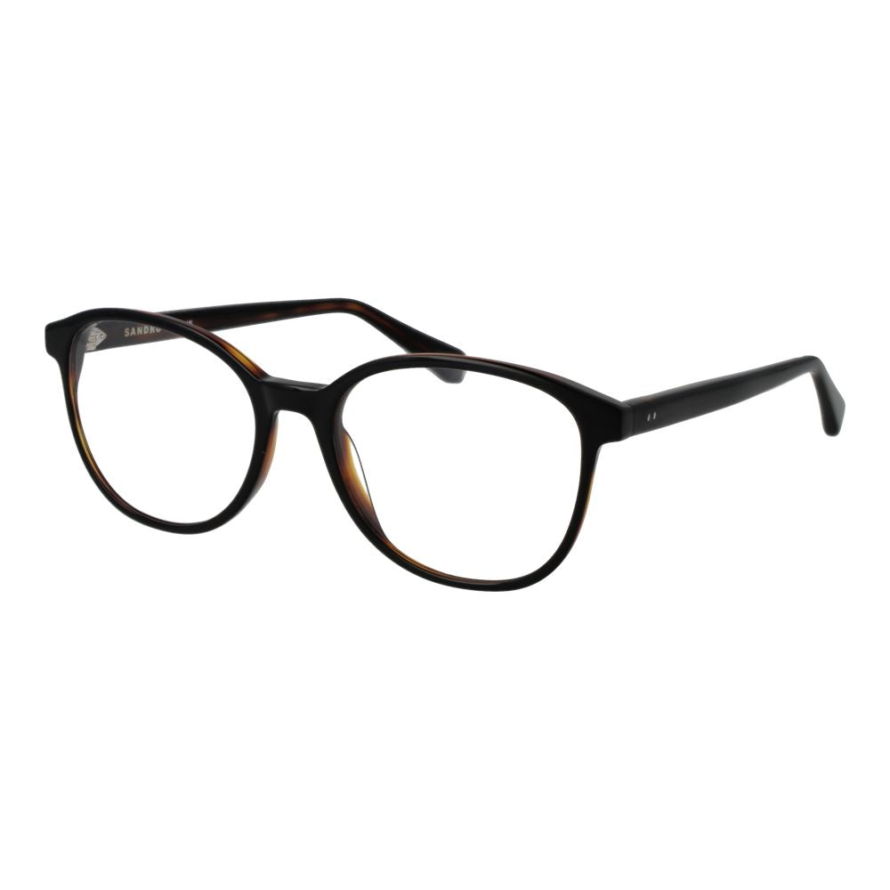 Sandro Men's Black Acetate Glasses – Full-Rim Panto Style