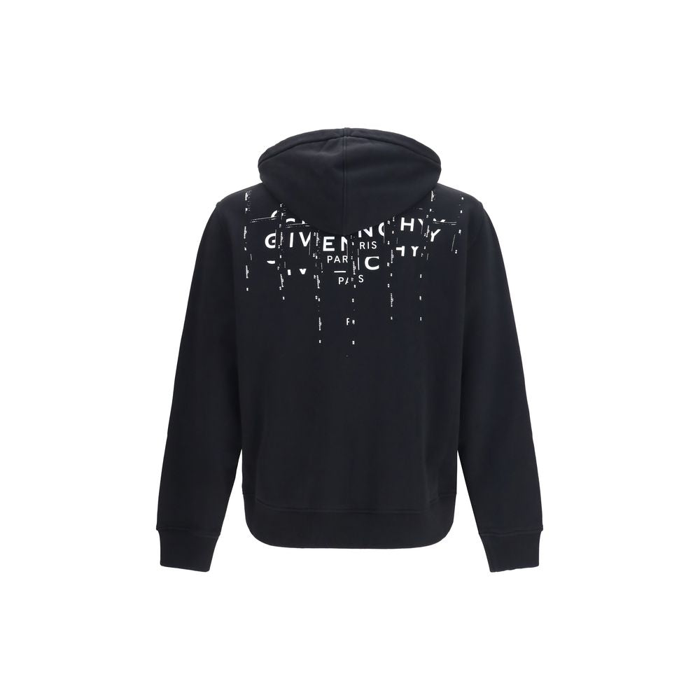 Givenchy Photographic Negative Print Fleece Zip Hoodie