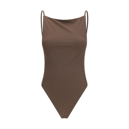 Jacquemus Brown Sole One-Piece Swimsuit