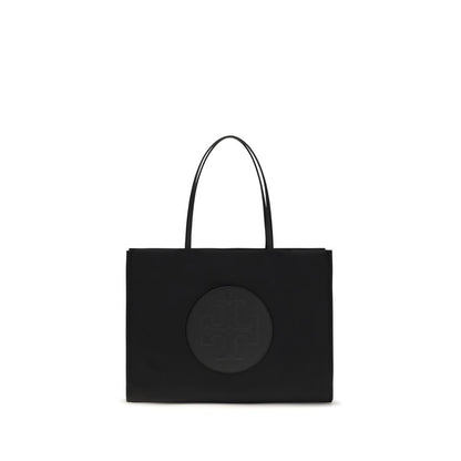 Tory Burch Ella Tote Bag - Black Nylon Handbag