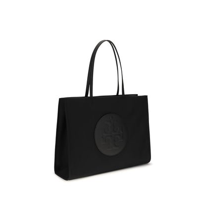 Tory Burch Ella Tote Bag - Black Nylon Handbag