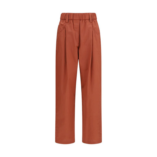 Brunello Cucinelli Orange Cotton Trousers