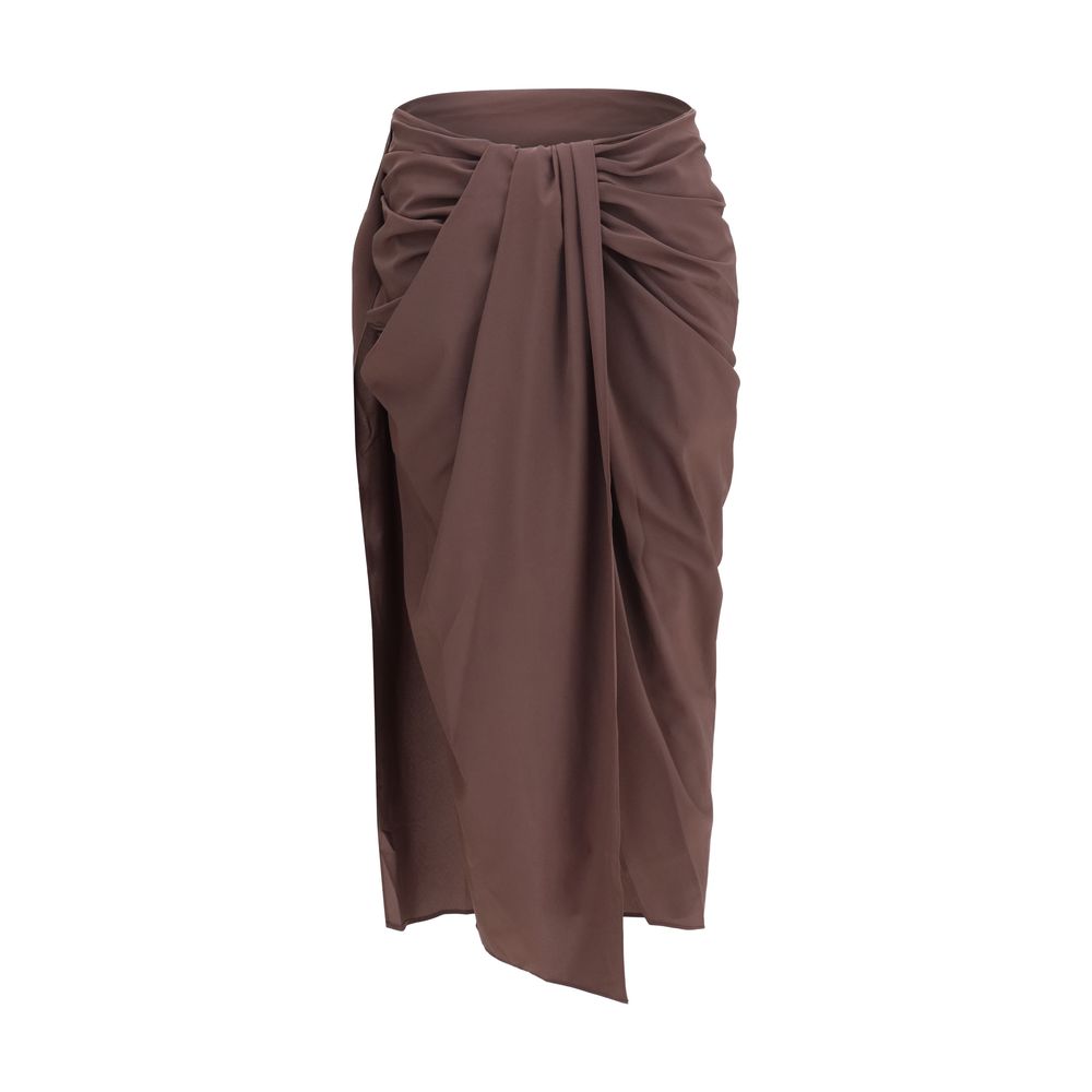 Jacquemus Brown Pareo Midi Skirt