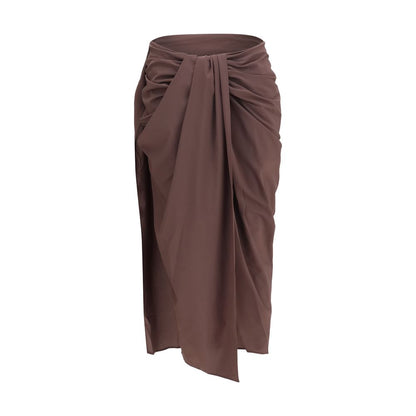 Jacquemus Brown Pareo Midi Skirt