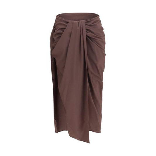 Jacquemus Brown Pareo Midi Skirt