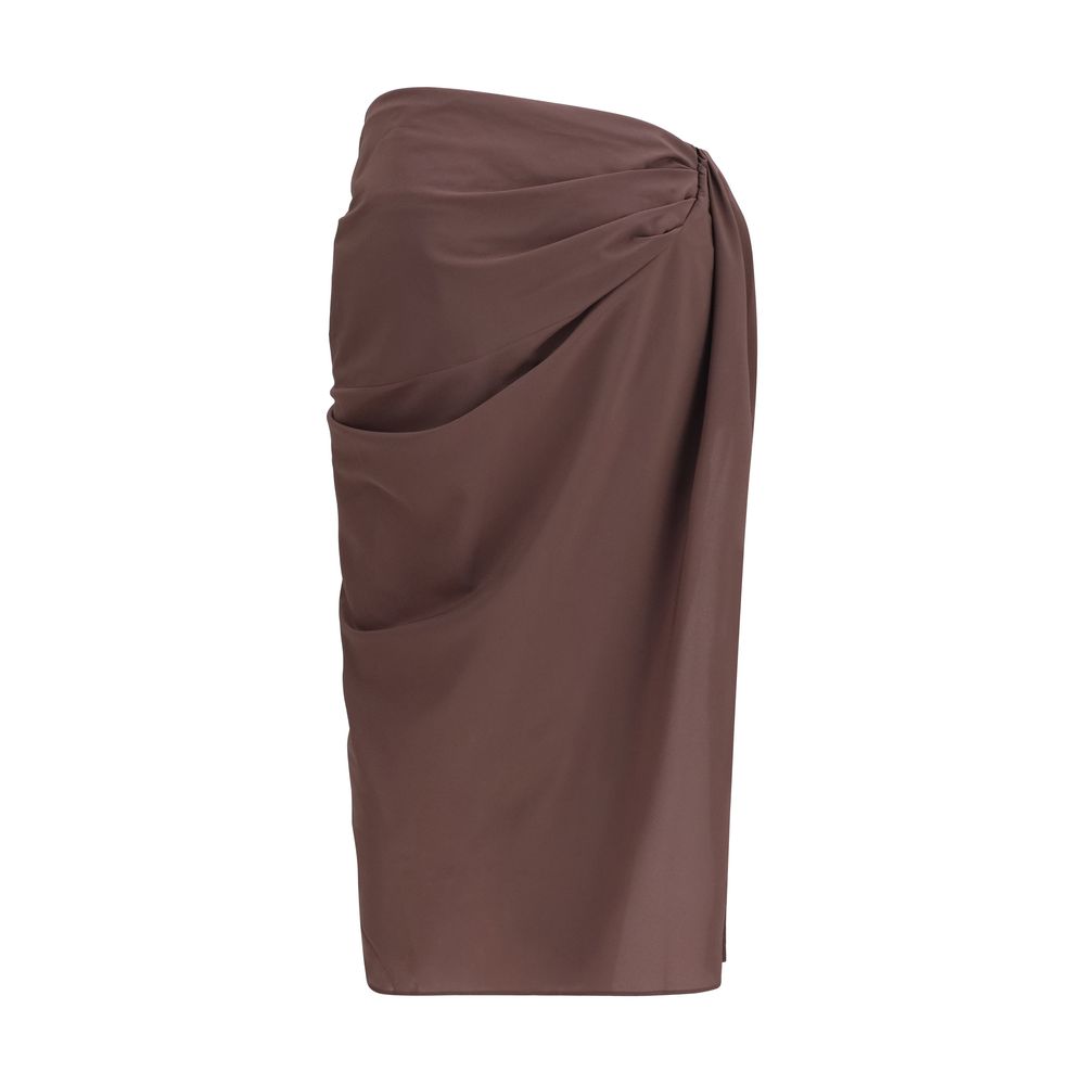 Jacquemus Brown Pareo Midi Skirt