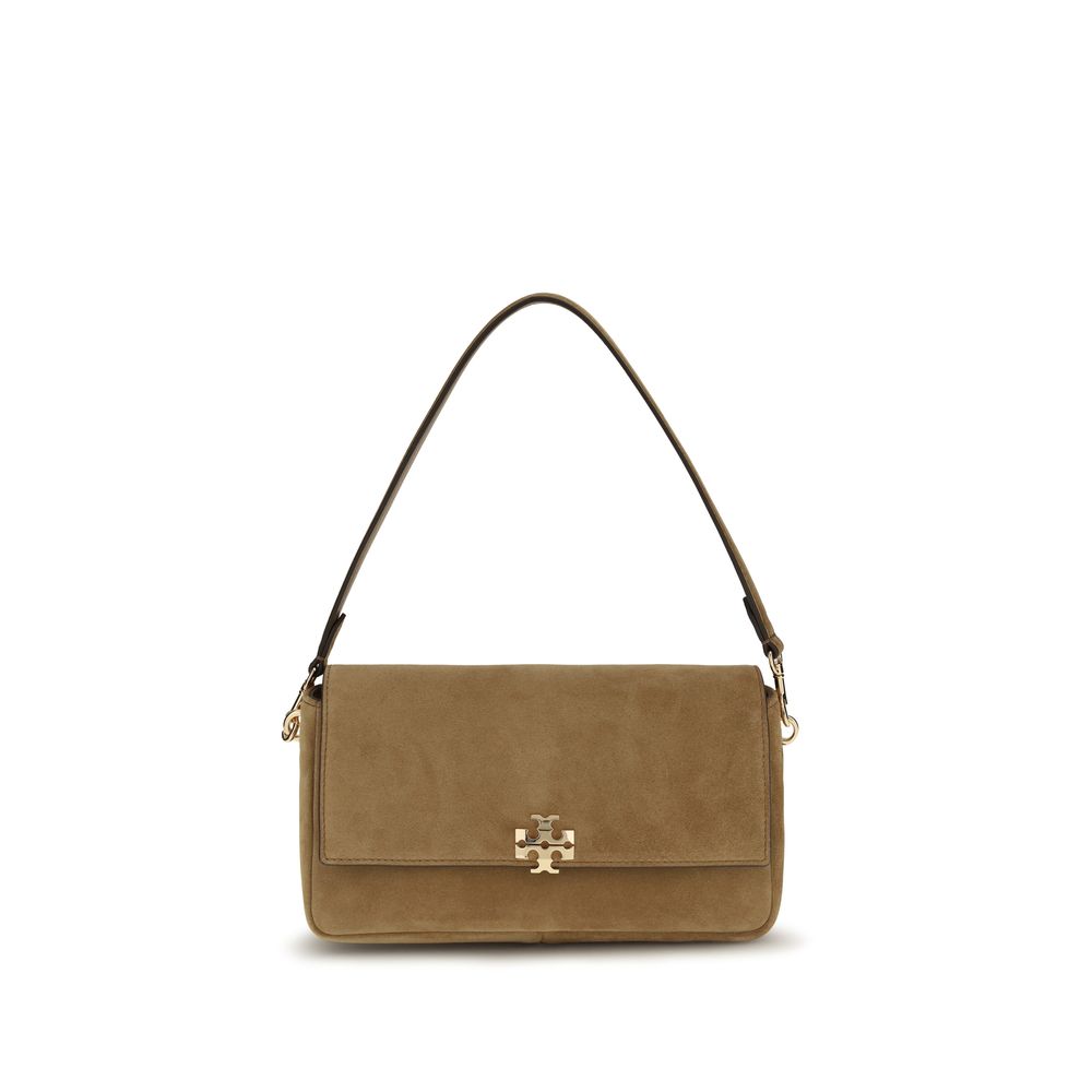 Tory Burch Charlie Mini Suede Shoulder Bag - Beige