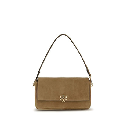 Tory Burch Charlie Mini Suede Shoulder Bag - Beige