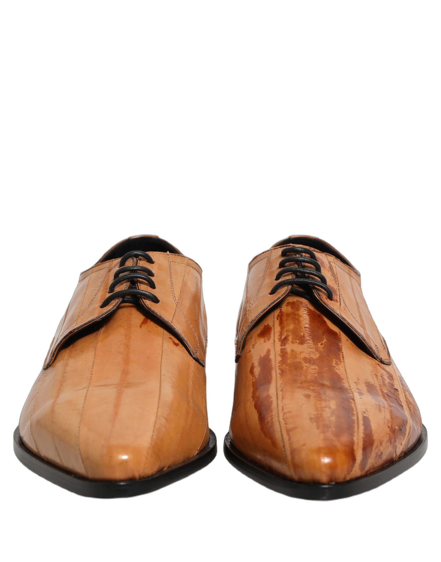 Dolce & Gabbana Brown Leather Lace-Up Derby Dress Shoes