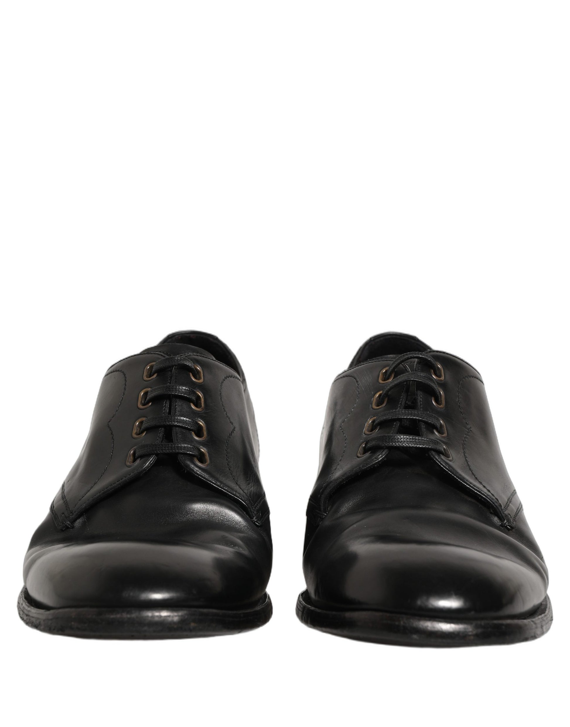 Dolce & Gabbana Black Leather Lace Up Derby Dress Formal Shoes