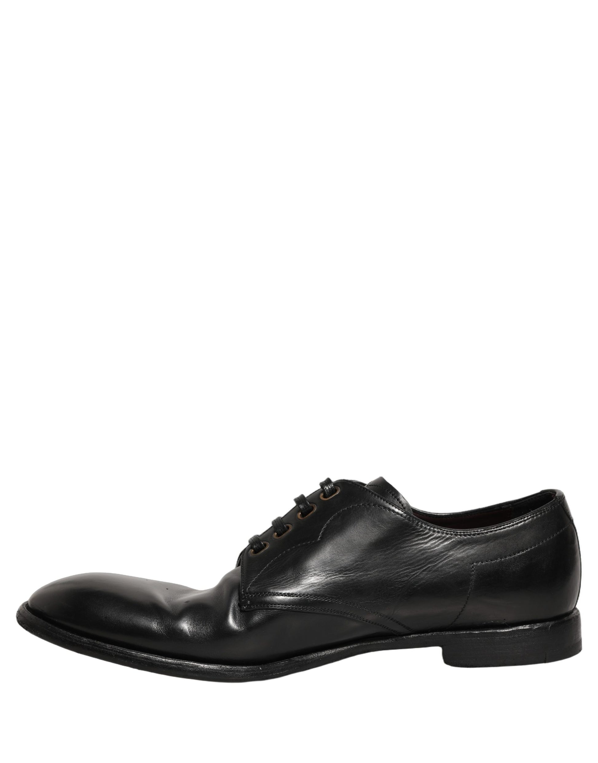 Dolce & Gabbana Black Leather Lace Up Derby Dress Formal Shoes