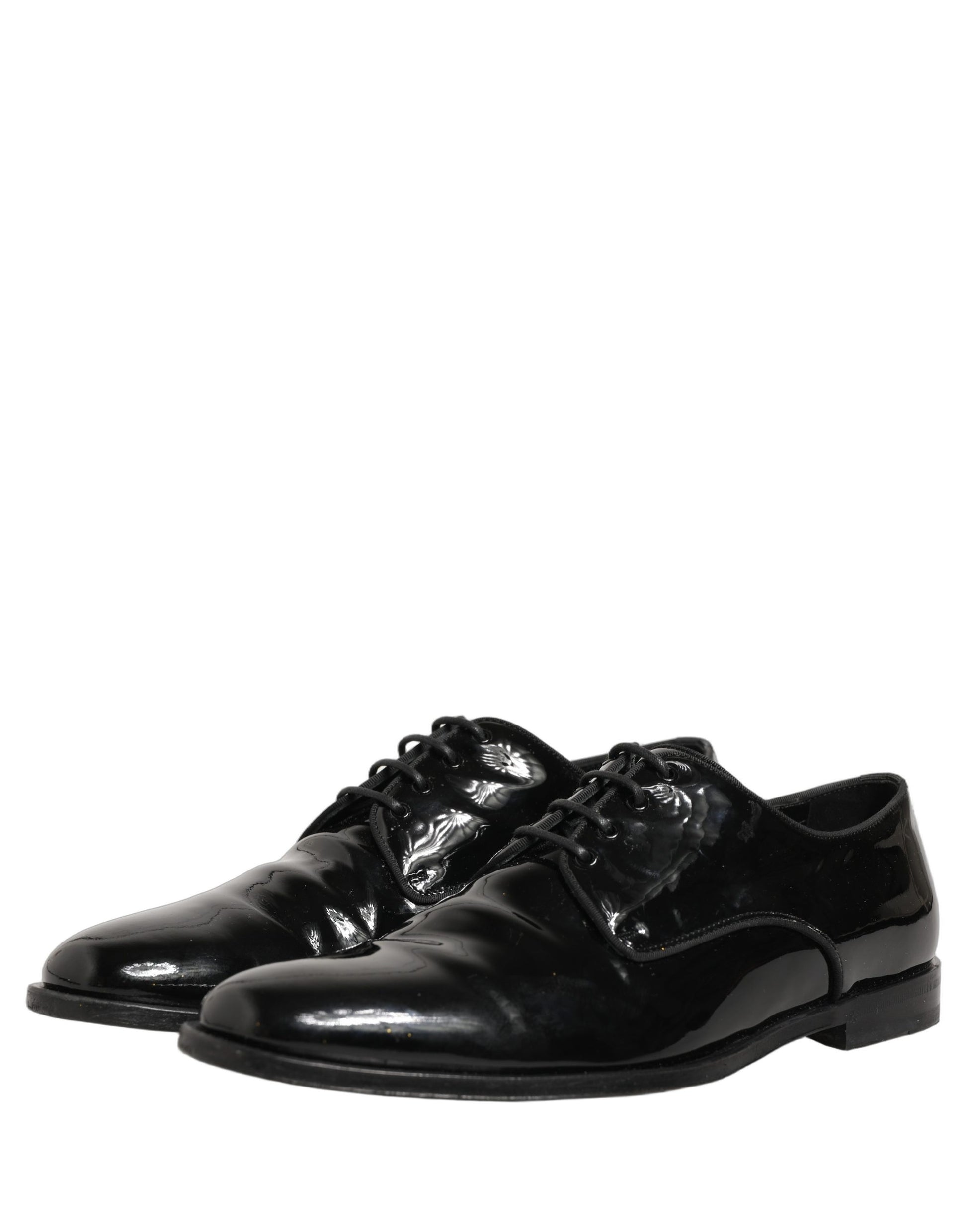 Dolce & Gabbana Black Leather Lace Up Derby Dress Formal Shoes