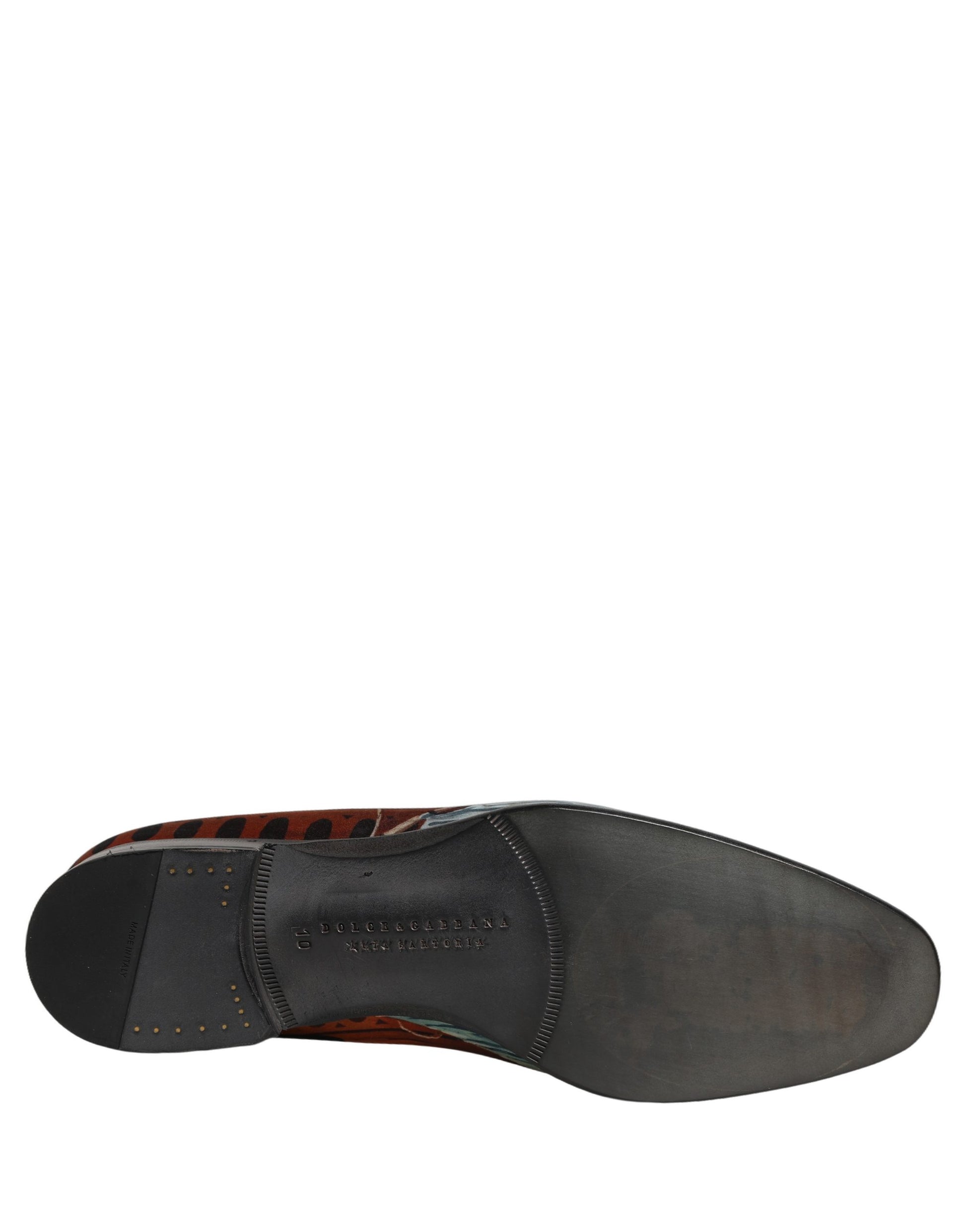 Dolce & Gabbana Multicolor Lion Print Slip-On Loafers