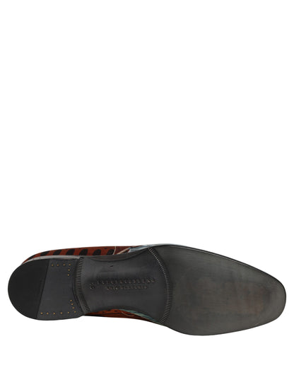 Dolce & Gabbana Multicolor Lion Print Slip-On Loafers