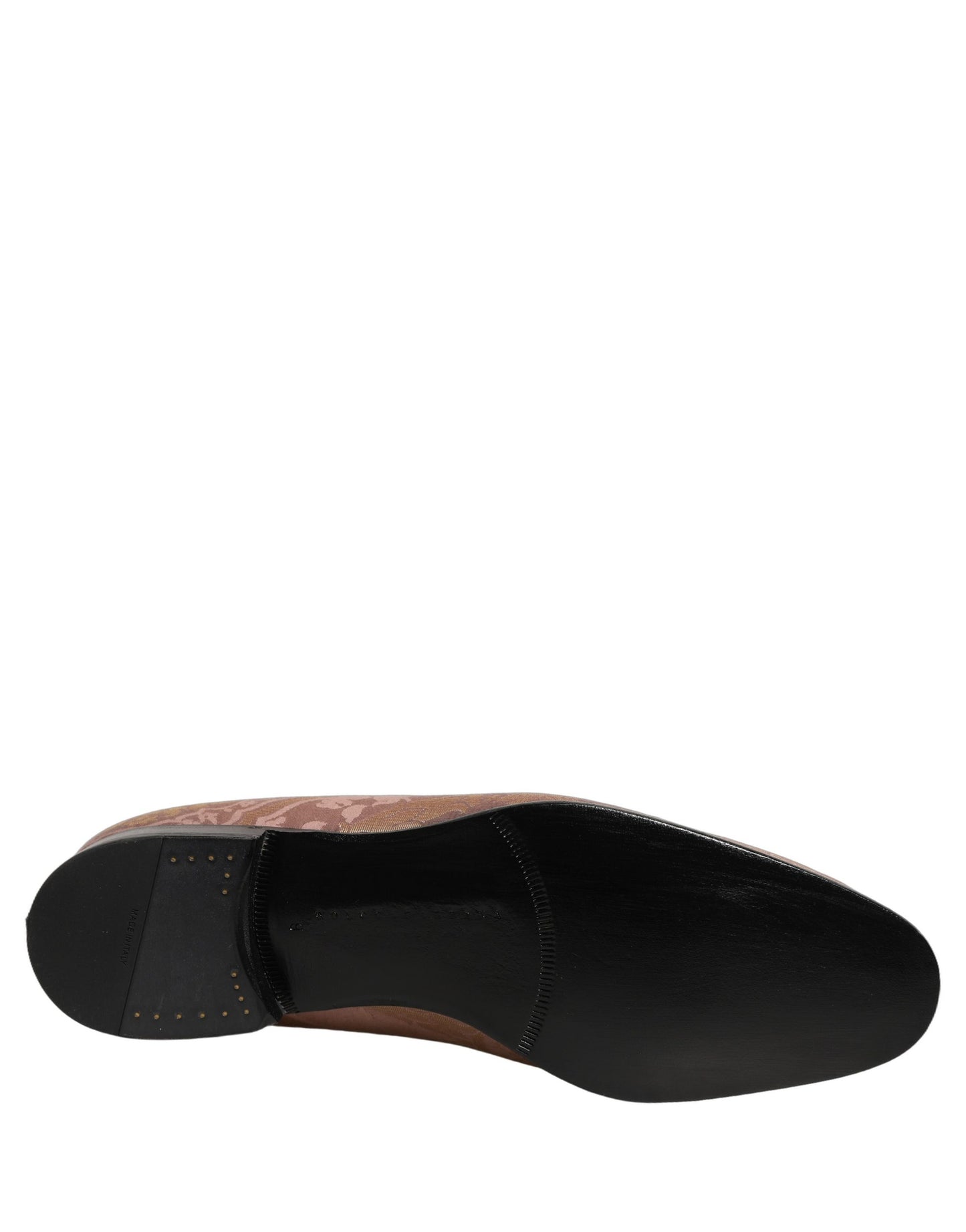 Dolce & Gabbana Pink Brocade Men’s Slip-On Dress Loafers